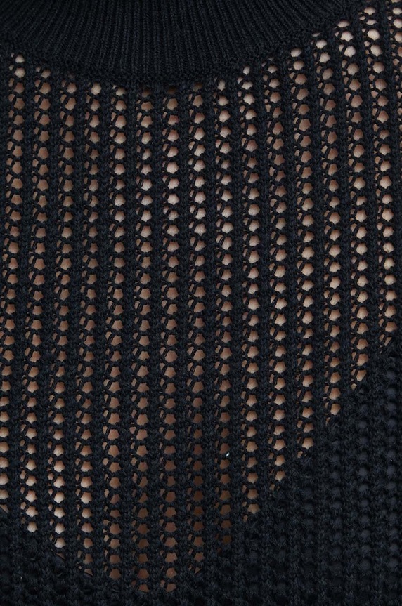 Marc O'Polo sweter z domieszką lnu 403501060385 czarny