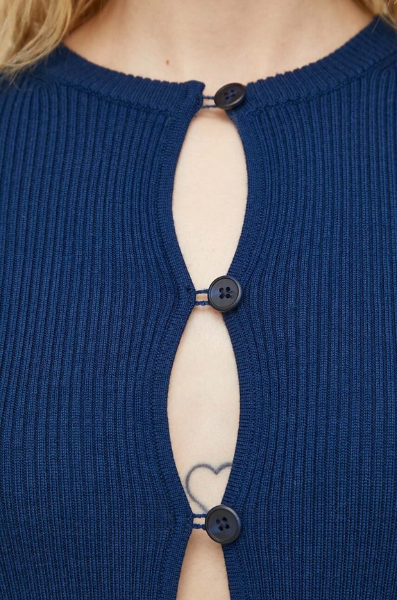 Lovechild kardigan wełniany 24.2.876.2002 granatowy