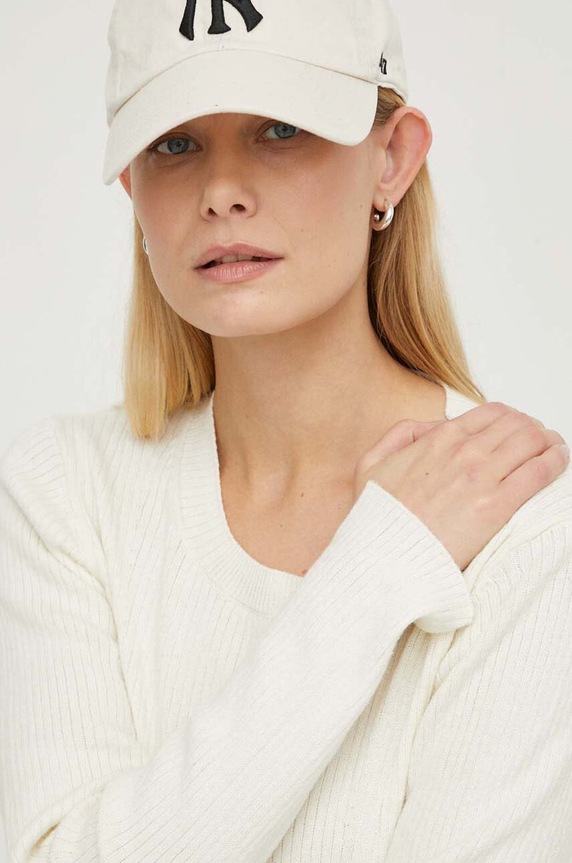 G-Star sweter z domieszką wełny beżowy D24486.D563