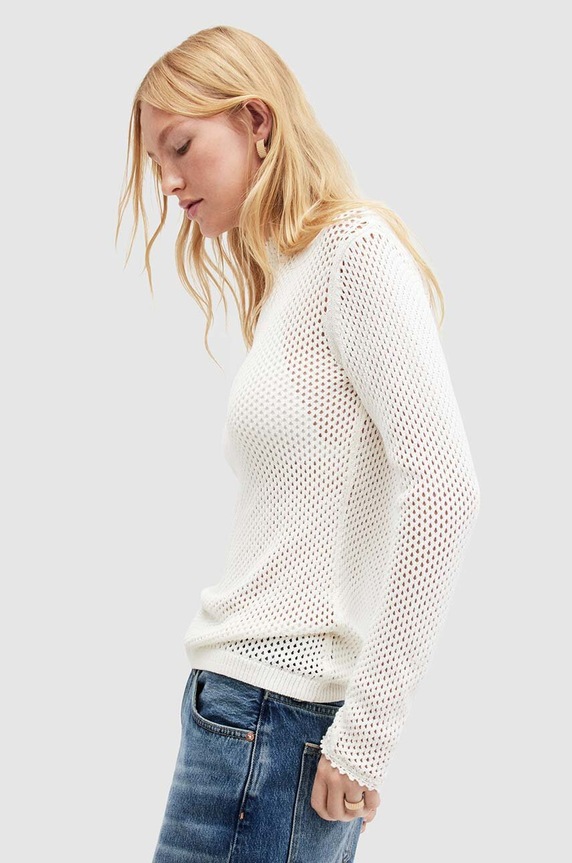 Πουλόβερ AllSaints AVRIL WK541Z λευκό