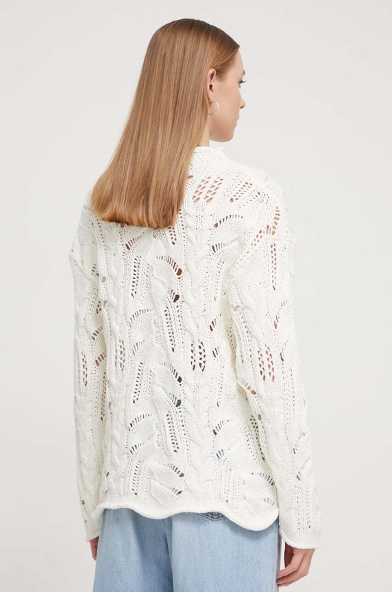 Odzież Desigual sweter bawełniany MILANO 24SWJF23 biały