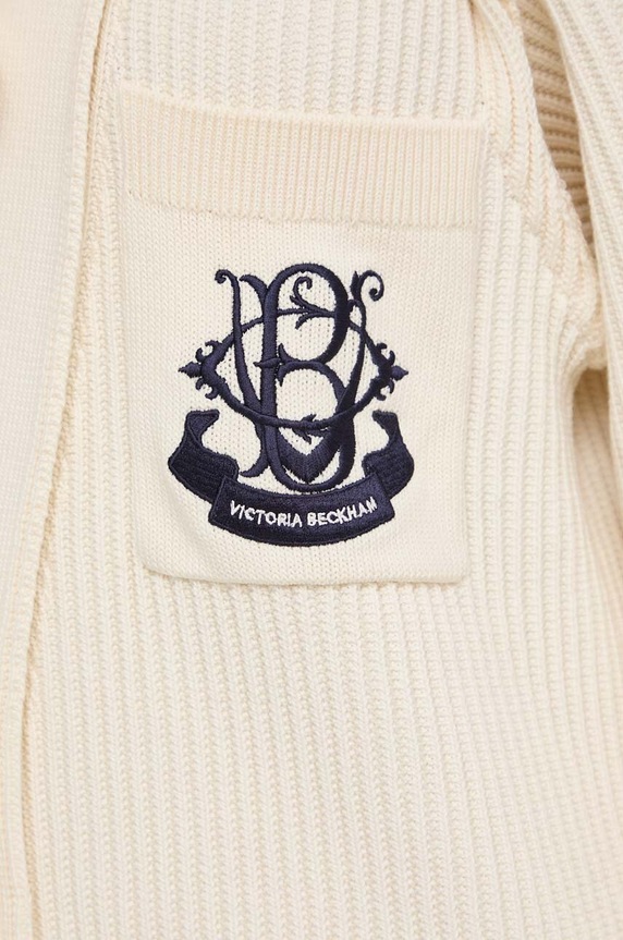 Victoria Beckham kardigán selyemkeverékből 1224KJU005604A bézs