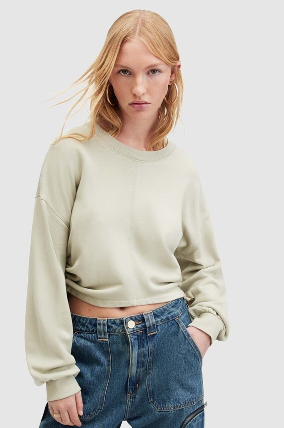 AllSaints bluza bawełniana MIRA bawełna żółty WM520Z