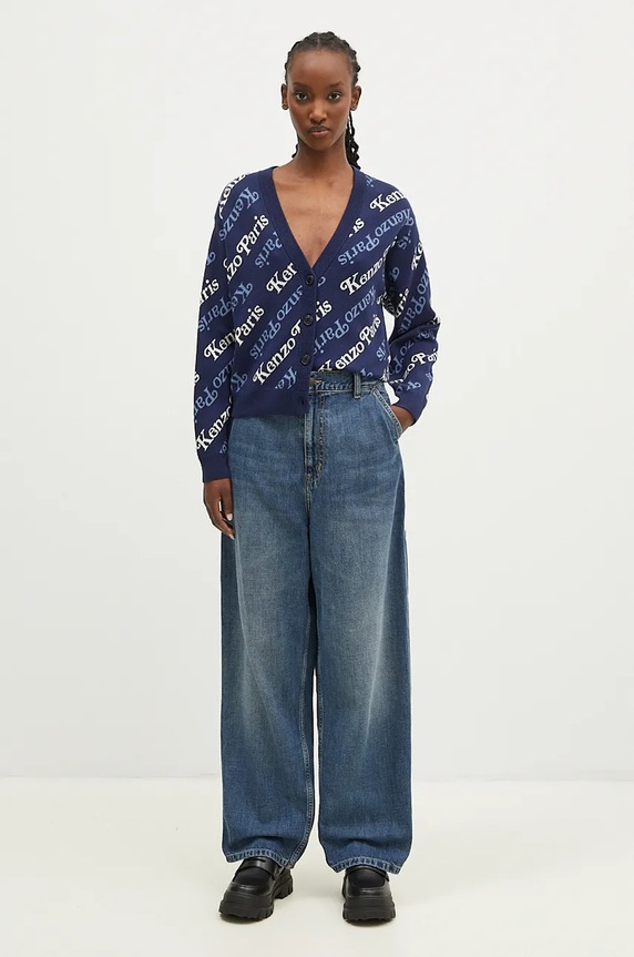 Kenzo wool blend cardigan by Verdy Cardigan FE52CA4603CB.77 navy