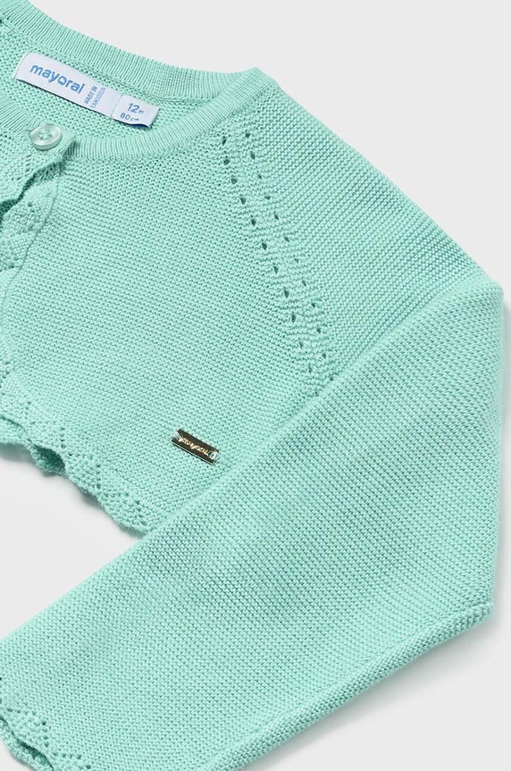 Dziewczynka Mayoral kardigan niemowlęcy 306.4B.Baby.PPYH turkusowy