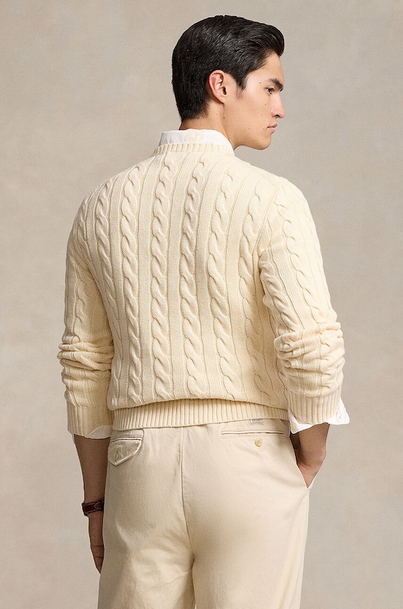 Polo Ralph Lauren sweter męski bawełniany 710775885 beżowy SS26