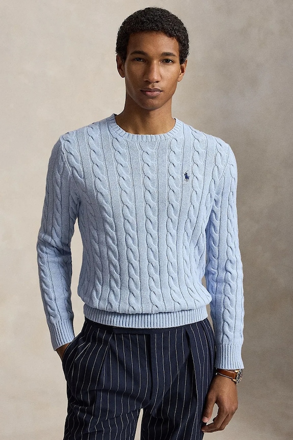 Polo Ralph Lauren pulover moški bombažen modra 710775885