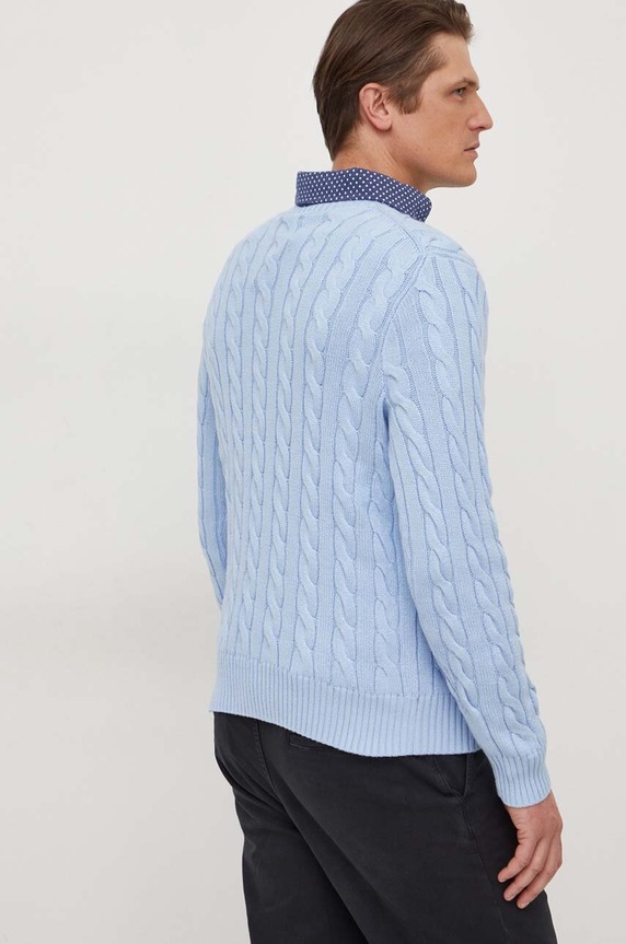 Odzież Polo Ralph Lauren sweter męski bawełniany 710775885 niebieski