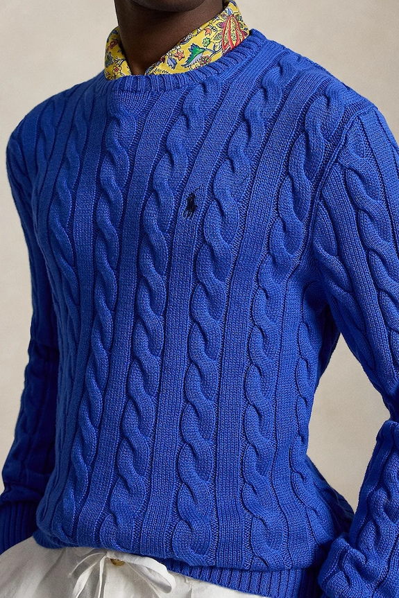 Polo Ralph Lauren свитер мужской из хлопка тёмно-синий 710775885