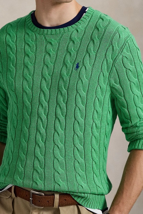 Polo Ralph Lauren sweter męski bawełniany zielony 710775885