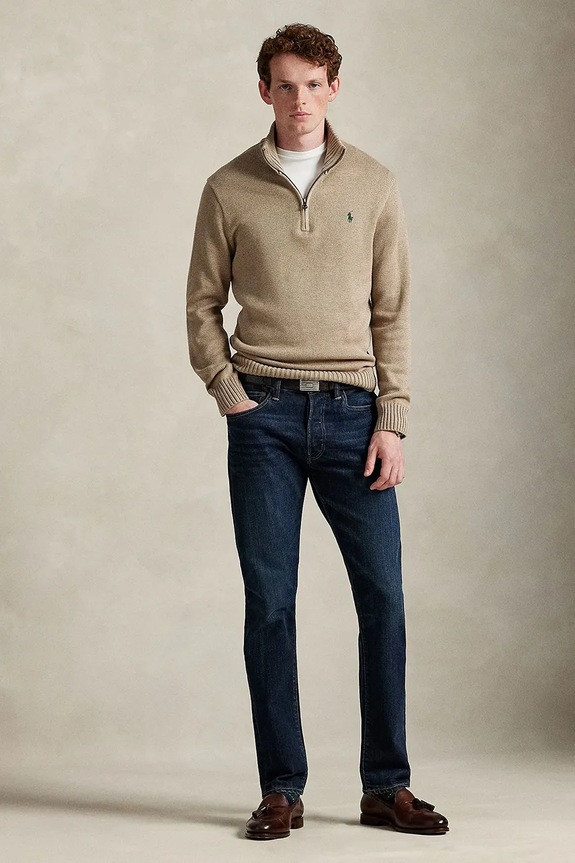 Дрехи Памучен пуловер Polo Ralph Lauren 710859939 кафяв
