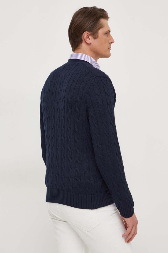 Oblečenie Bavlnený kardigán Polo Ralph Lauren 710890548 tmavomodrá