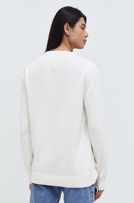Odzież Tommy Jeans sweter bawełniany DM0DM18370 beżowy