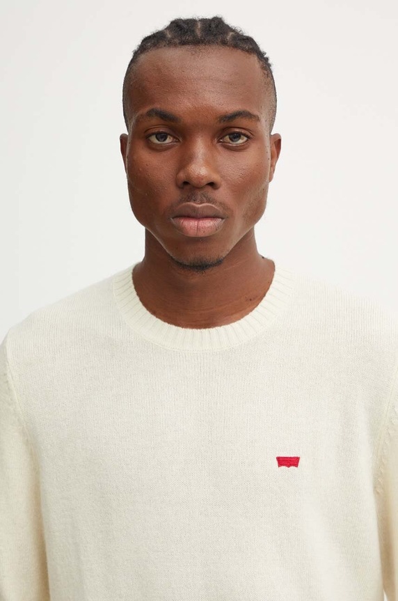 Levi's sweter męski z wełną beżowy A4320