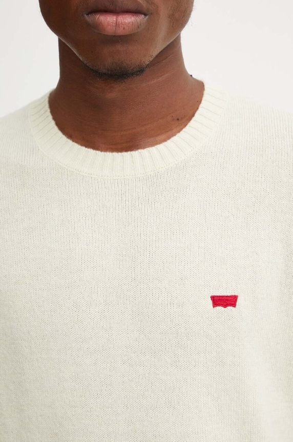 Levi's sweter męski z wełną A4320 beżowy