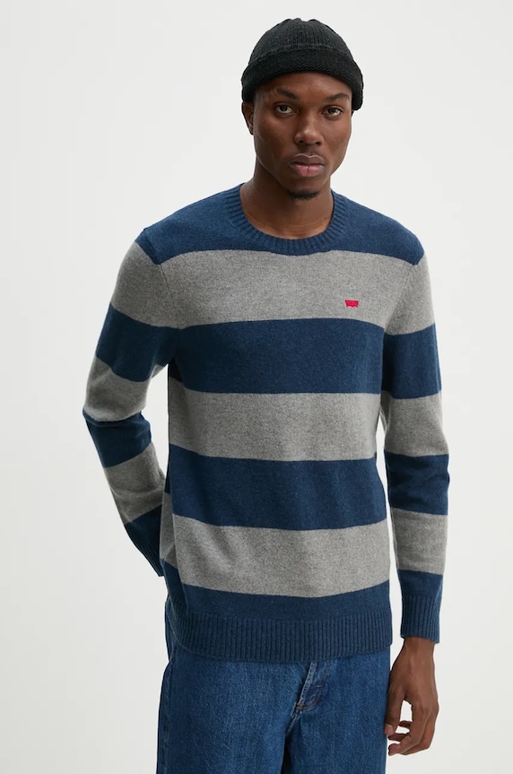 Levi's sweter męski z wełną granatowy A4320