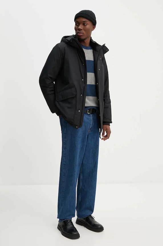 Levi's sweter męski z wełną A4320 granatowy AA00