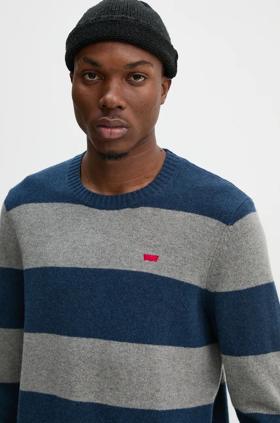 Levi's sweter męski z wełną granatowy A4320