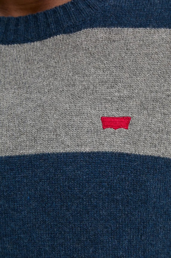 Levi's sweter męski z wełną A4320 granatowy