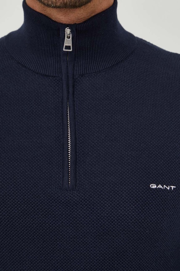 Gant sweter bawełniany 8040523 granatowy
