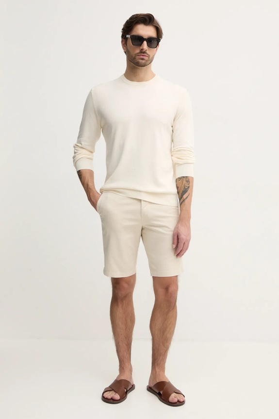 United Colors of Benetton svetr pánský bavlněný 1098U1I76 béžová AA00