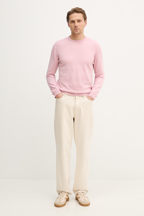 United Colors of Benetton sweter męski bawełniany 1098U1I76 różowy AA00