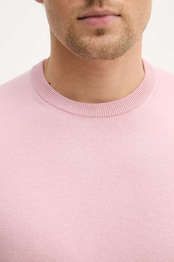 United Colors of Benetton sweter męski bawełniany 1098U1I76 różowy
