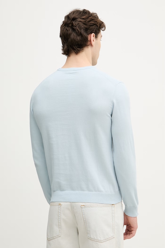 Îmbrăcăminte United Colors of Benetton Pulover bărbătesc de bumbac 1098U1I76 albastru