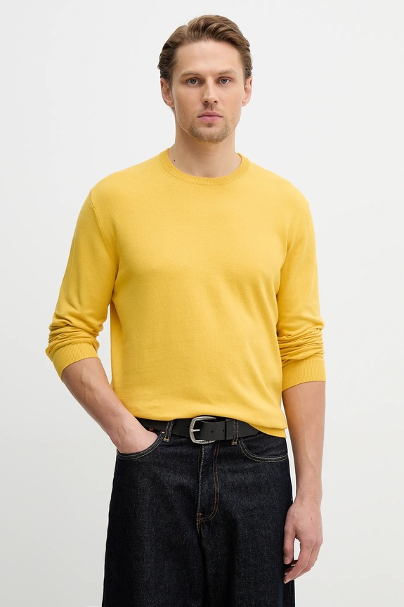 United Colors of Benetton sweter męski bawełniany żółty 1098U1I76
