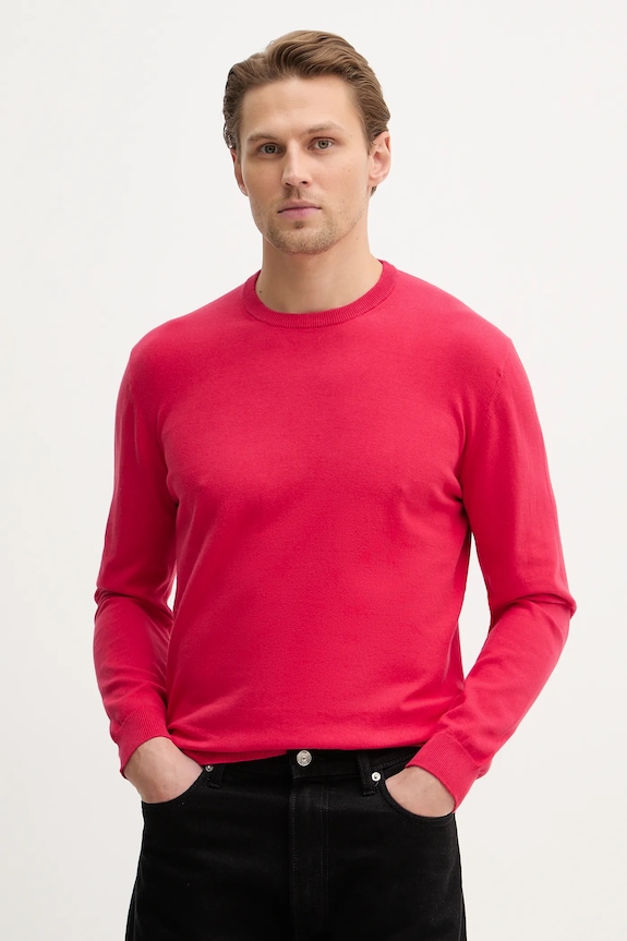 United Colors of Benetton pulover bărbătesc din bumbac rosu 1098U1I76