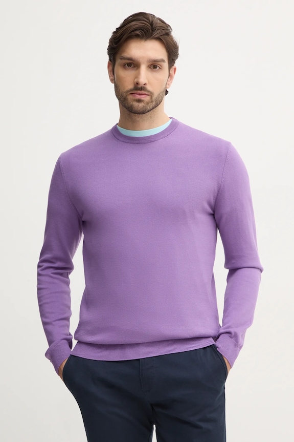 United Colors of Benetton svetr pánský bavlněný fialová 1098U1I76