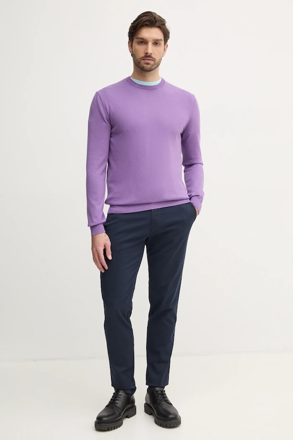 United Colors of Benetton svetr pánský bavlněný 1098U1I76 fialová AA00