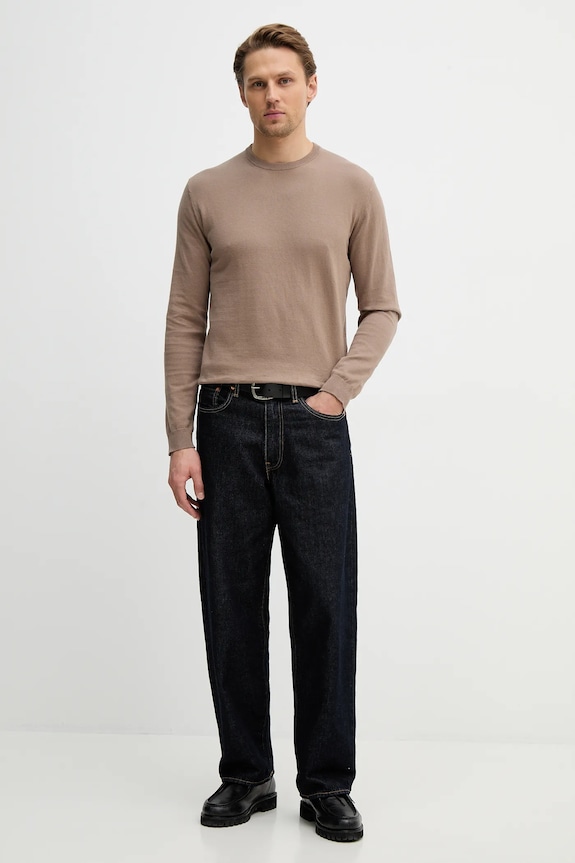 United Colors of Benetton pulover bărbătesc bumbac 1098U1I76 maro AA00