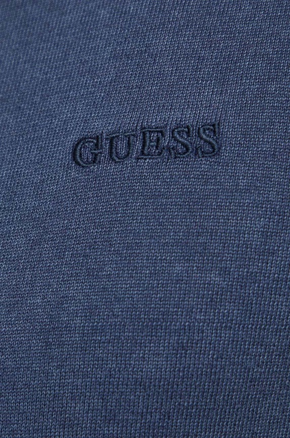 Pulover s dodatkom svile Guess M4GR06.Z3DN1 mornarsko plava