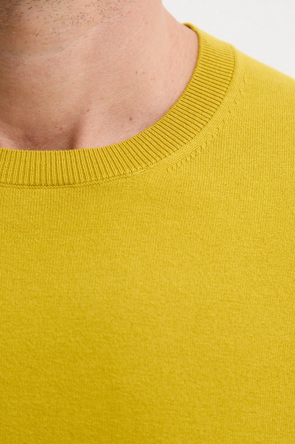 Sisley sweter męski z bawełną 10F2S1C78 żółty