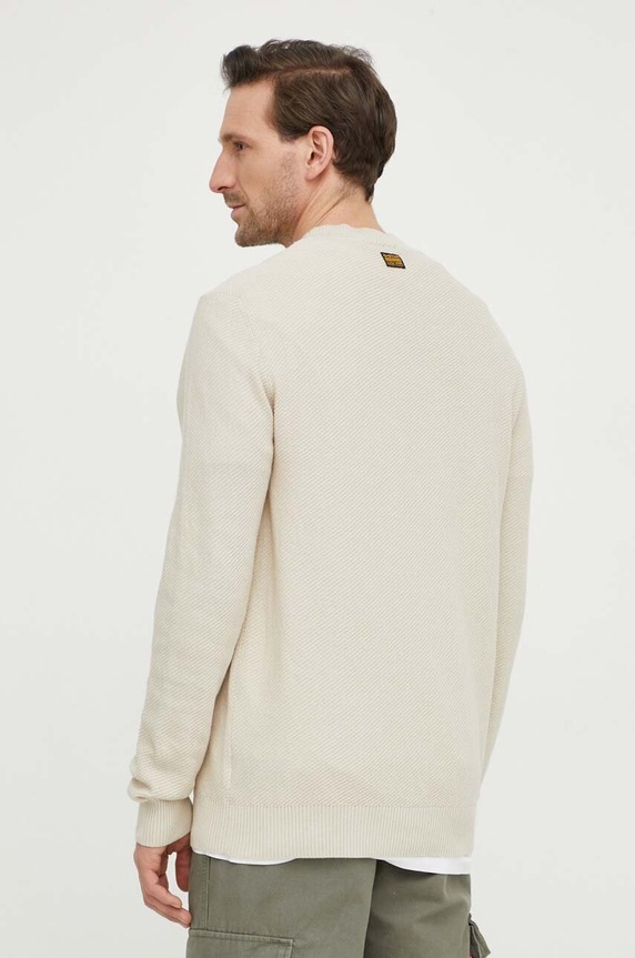Ρούχα Βαμβακερό πουλόβερ G-Star D24461.D631 μπεζ