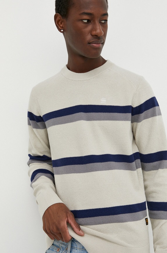 G-Star gyapjúkeverék pulóver bézs D24378.D563