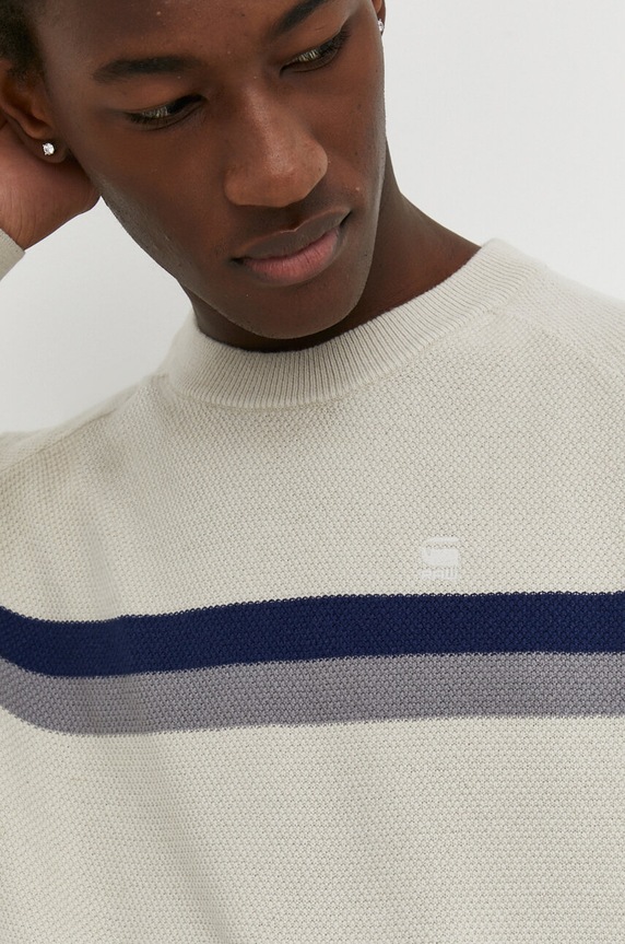 G-Star gyapjúkeverék pulóver D24378.D563 bézs