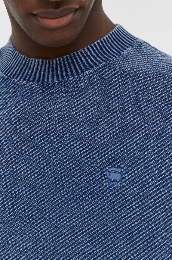 G-Star sweter bawełniany D24461.D559 niebieski