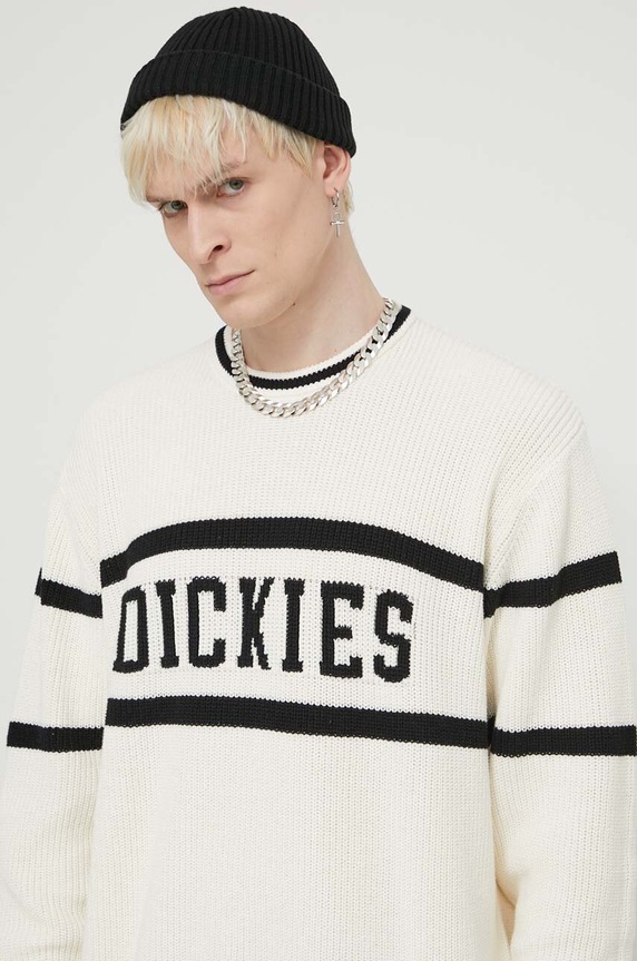 Dickies sweter bawełniany MELVERN beżowy DK0A4YMC