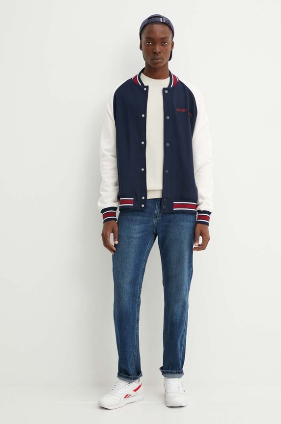 Tommy Jeans pulover de bumbac DM0DM18895 bej AW25