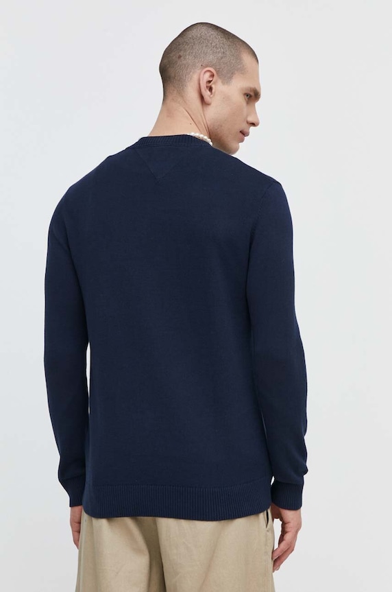 Ρούχα Βαμβακερό πουλόβερ Tommy Jeans DM0DM18895 σκούρο μπλε