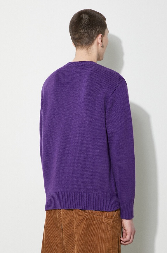 Clothing Human Made wool jumper Low Gauge Knit Sweater HM27CS038 violet