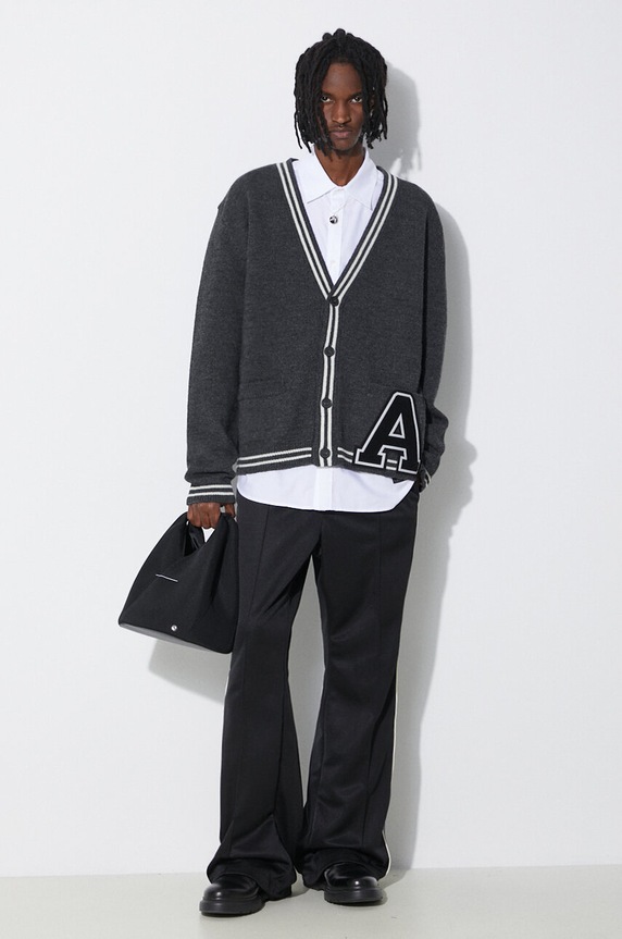 Vuneni kardigan AMBUSH A Patch Knit Cardigan BMHB003S24KNI0010710 siva SS24