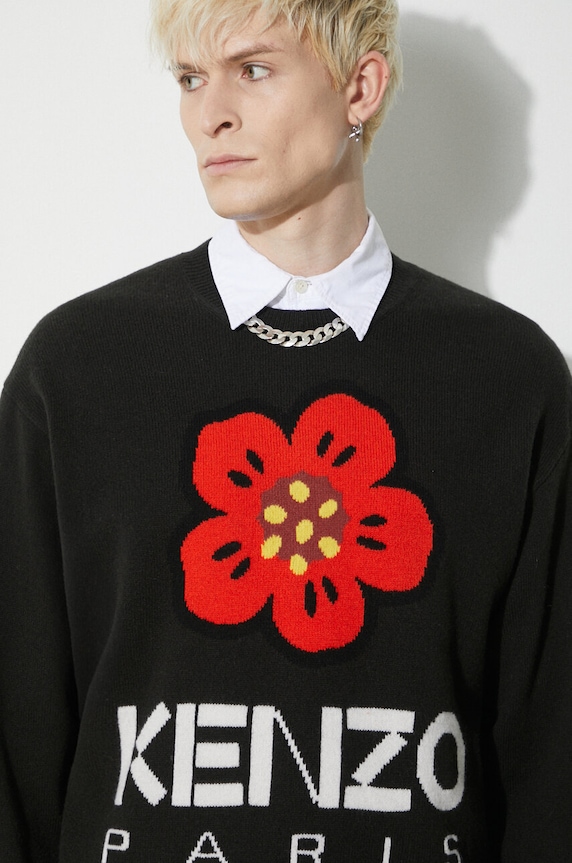 Kenzo wool jumper Boke Flower Jumper FD65PU4273LD.99J black