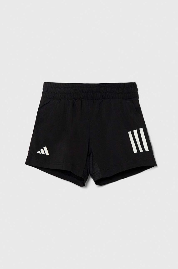 Detské krátke nohavice adidas Performance látka čierna HR4236