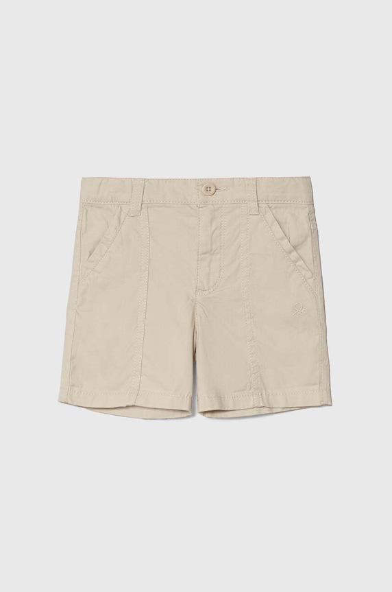 United Colors of Benetton szorty bawełniane dziecięce bawełna beżowy 4LN6G901Y.P.Seasonal