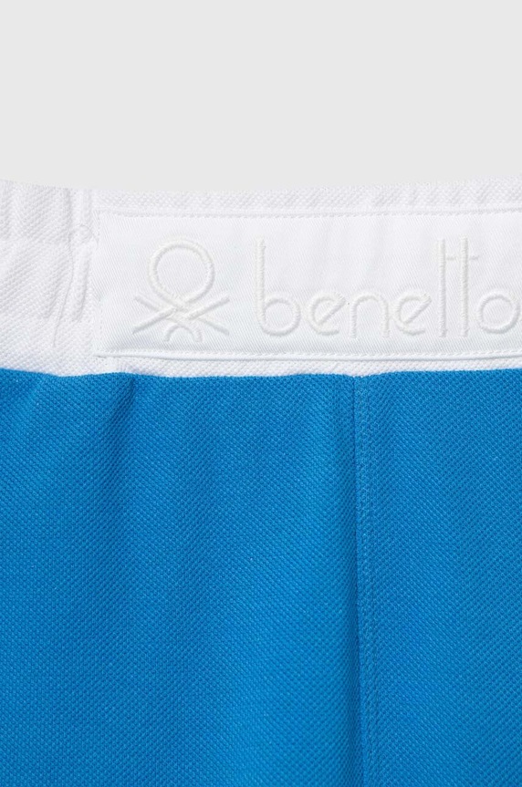 Băieți United Colors of Benetton pantaloni scurți din bumbac pentru copii 3088C902S.G.Seasonal albastru