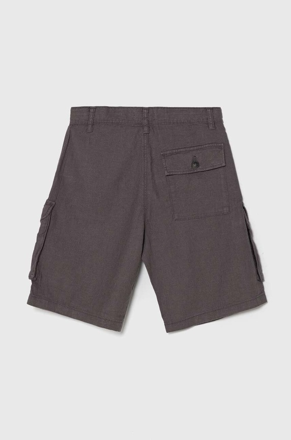 Αγορίστικα Παιδικό λινό σορτς United Colors of Benetton 424RC902X.G.Seasonal γκρί