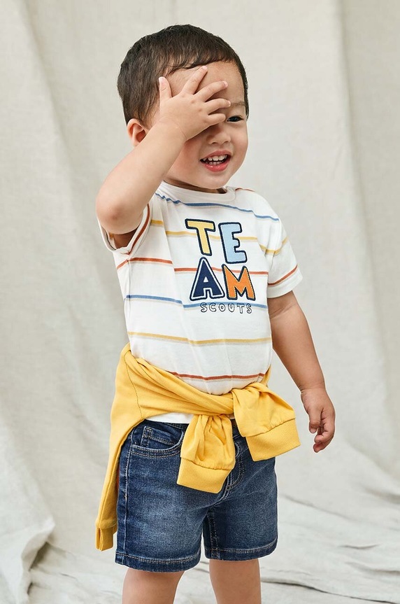 Mayoral szorty niemowlęce soft denim casual niebieski 1241.3K.Baby.PPYH